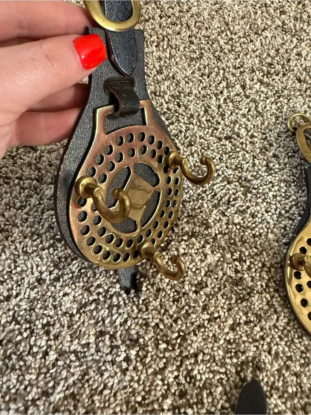 Big Brass Horse Medallions with Hooks